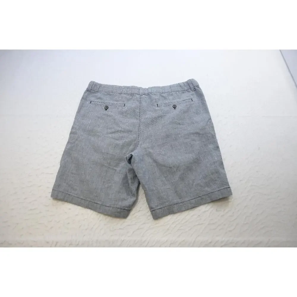 Banana Republic Aiden Shorts Relaxed Fit Plaid Linen Blend Mens Size 36‎